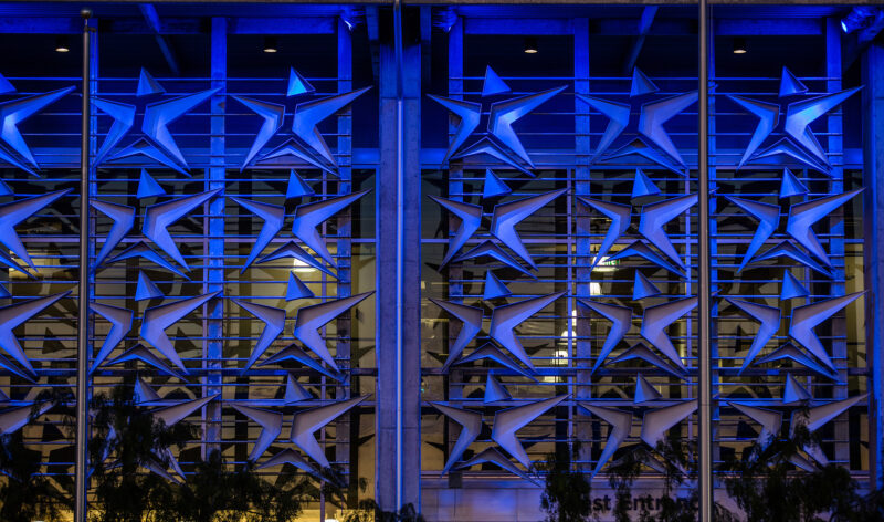 ACC logos on the exterior wall of the Highland Campus