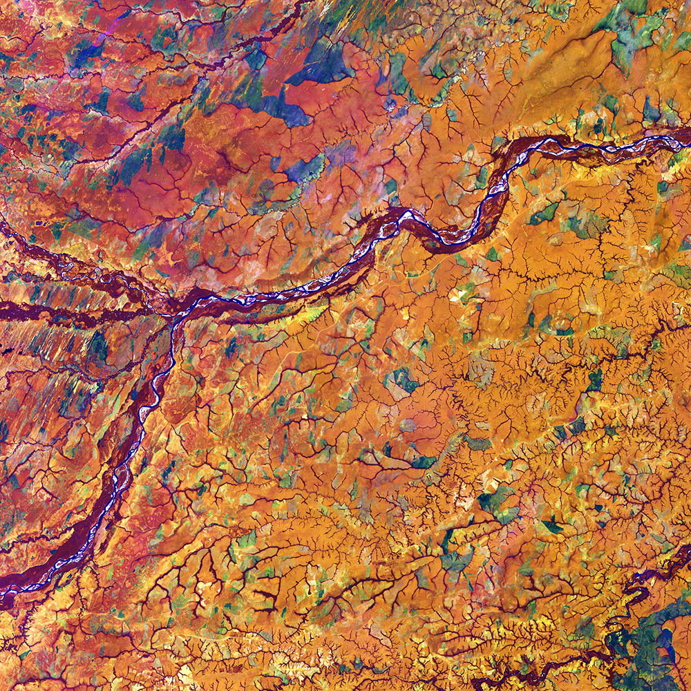 Satellite image.